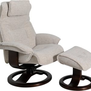 Hjellegjerde® Mustang hvilestol m/krakk, beige