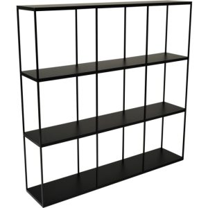 Estante vegghylle 3×3, svart