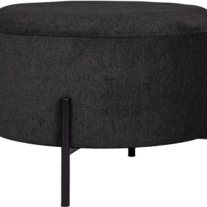 Syssna puff m/ oppbevaring, grå