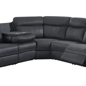 Teodor recliner hjørnesofa, grå