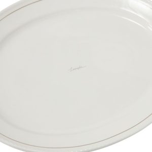 Lexington porselen fat oval  hvit/beige