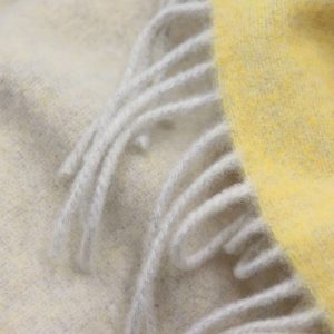 Biederlack ullpledd cashmere gul/sand